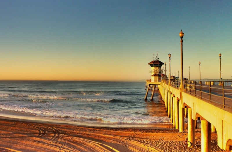 Sunrise at Huntington Beach